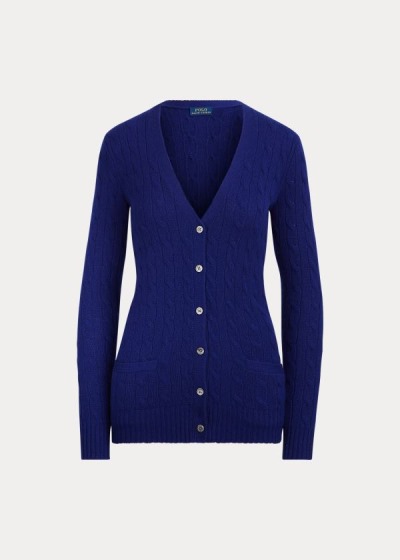 Cardigan Polo Ralph Lauren Cable-Knit Cashmere Mulher 42391-KDNL